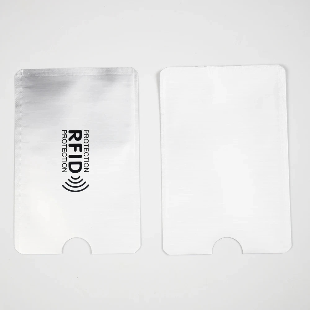 10Pcs Anti-Scan Card Sleeve Anti-Magnetic Anti-Theft anti RFID/NFC Scanning Alum