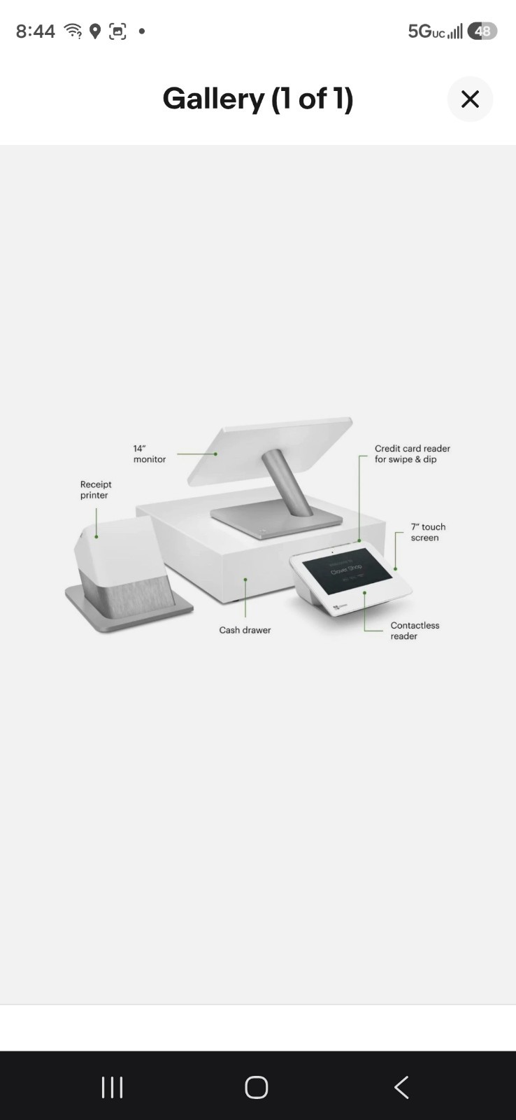 clover pos brand new may need reset parts only