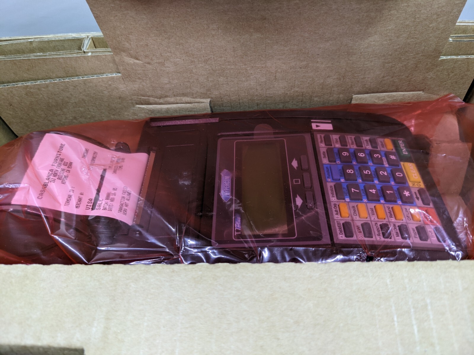 Hypercom T7Plus POS Credit Card Machine Terminal with OEM Power Supply