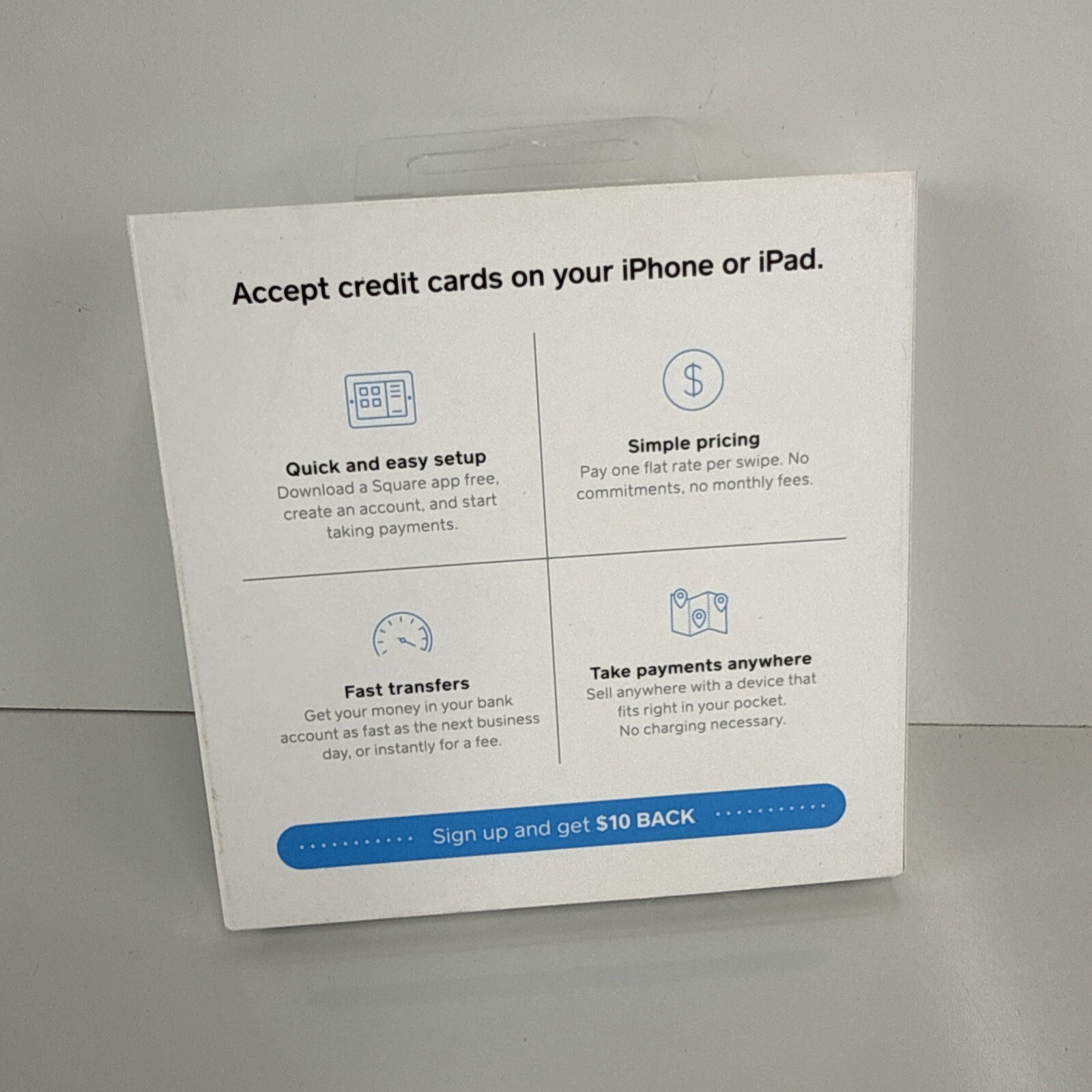 NEW Square – Magstripe Reader with Lightning Connector – Glossy White