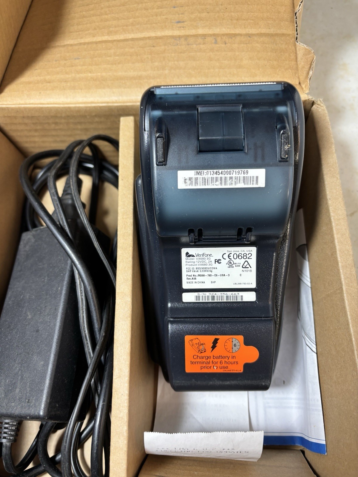 VeriFone Vx680 Credit Card Machine For Parts Used But Very Little