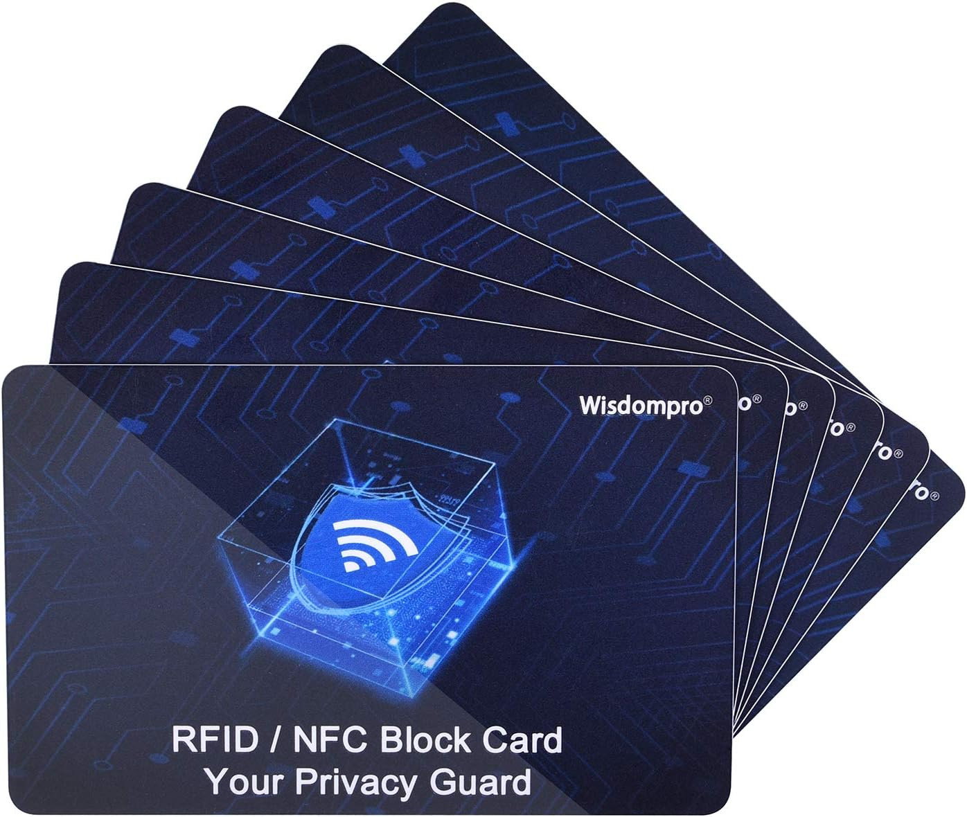 RFID Blocking Cards, 6 Pack Contactless NFC Bank Debit Credit Card Passport Prot