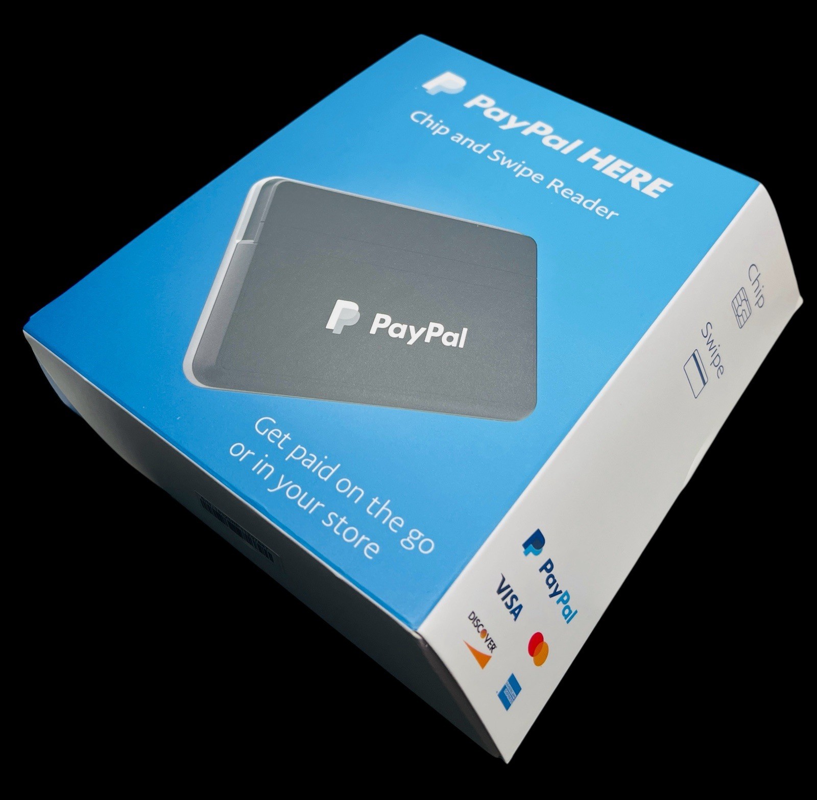 PayPal HERE Chip and Swipe Card Reader, NIB NEW – Never Used Retail Sales Supply