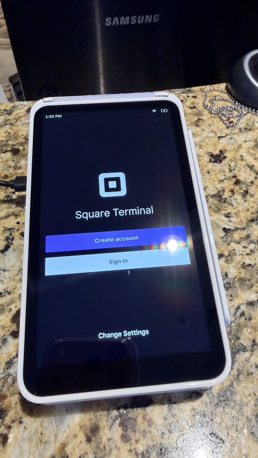 Square Terminal POS Credit Card Payment Terminal Touchscreen White/Black