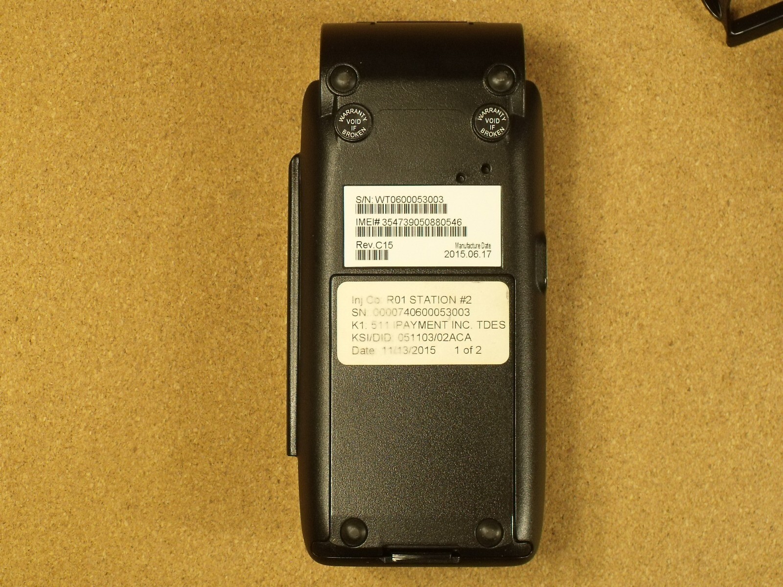 FIRST DATA FD 410 WIRELESS CREDIT CARD TERMINAL WITH POWER CORD AS IS