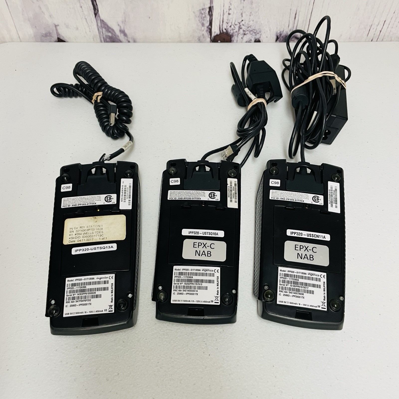 3 Ingenico IPP320 Payment Credit Card Terminal With Cord Lot