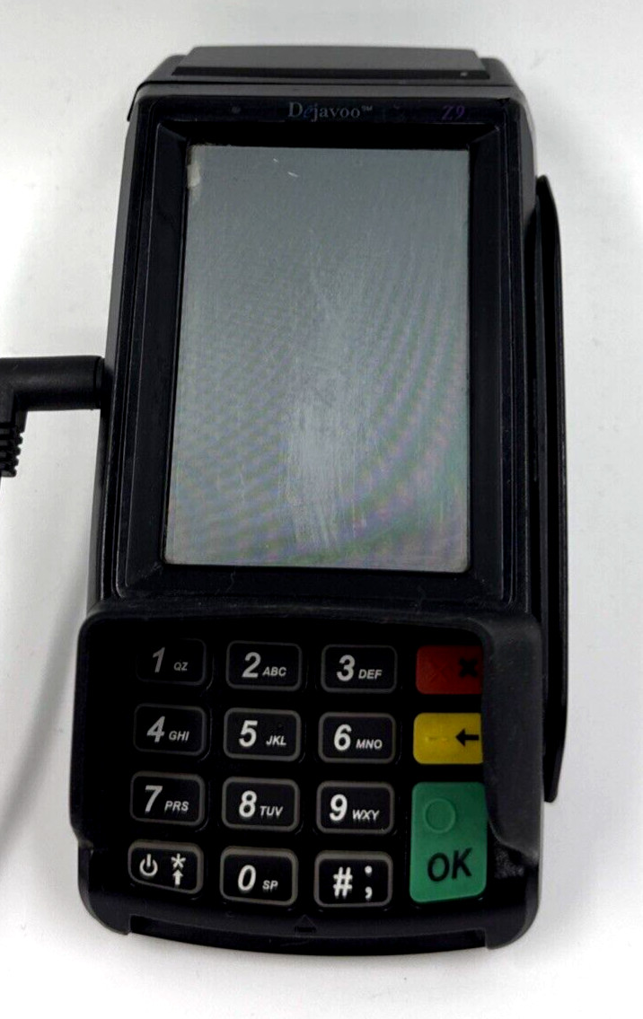 Dejavoo Z9 3.5″ VEGA3000 LCD POS Credit Card Terminal No Power Cord / Tested