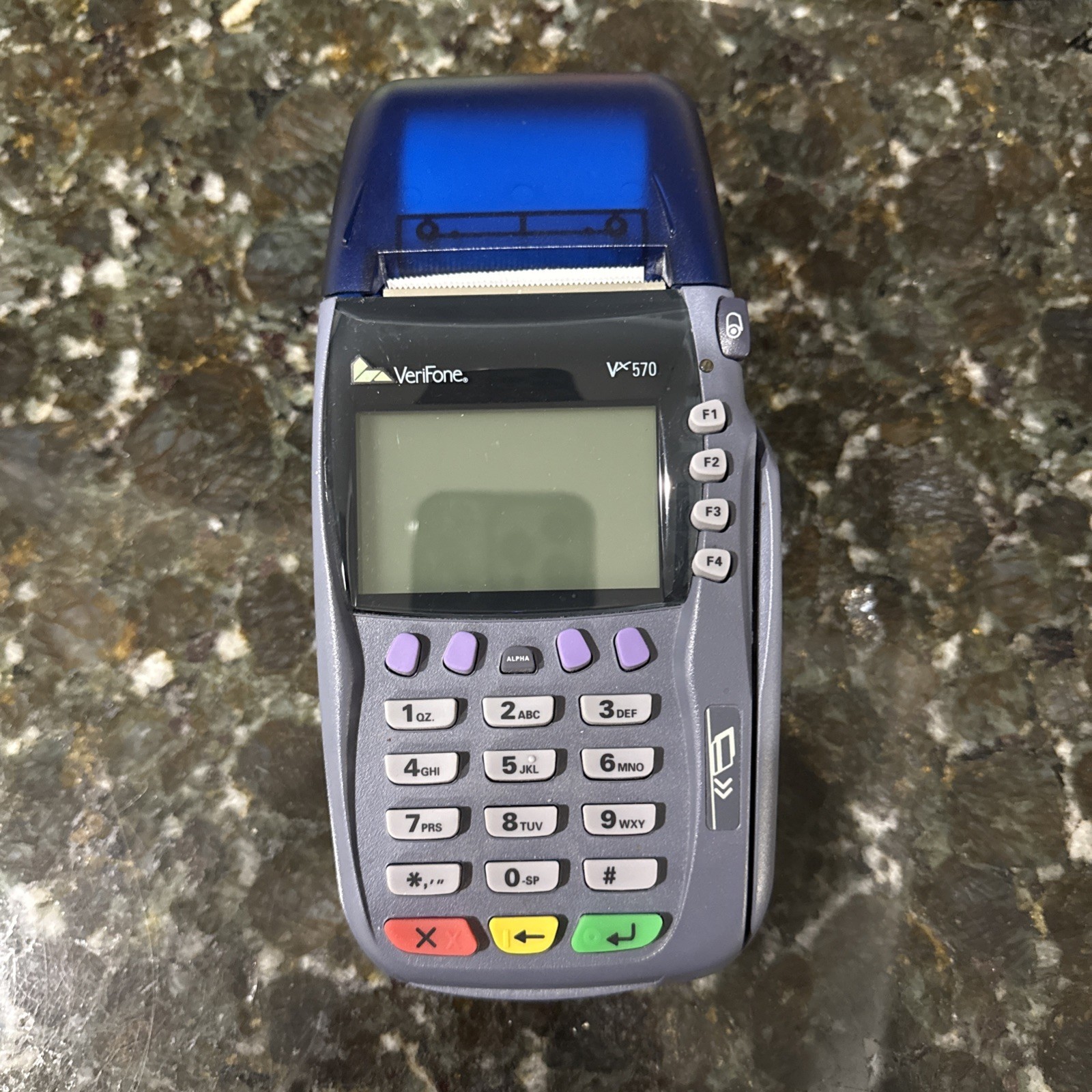 VeriFone VX570 Credit Card Terminal M267-050-04-NAA POS Machine Printer Gray