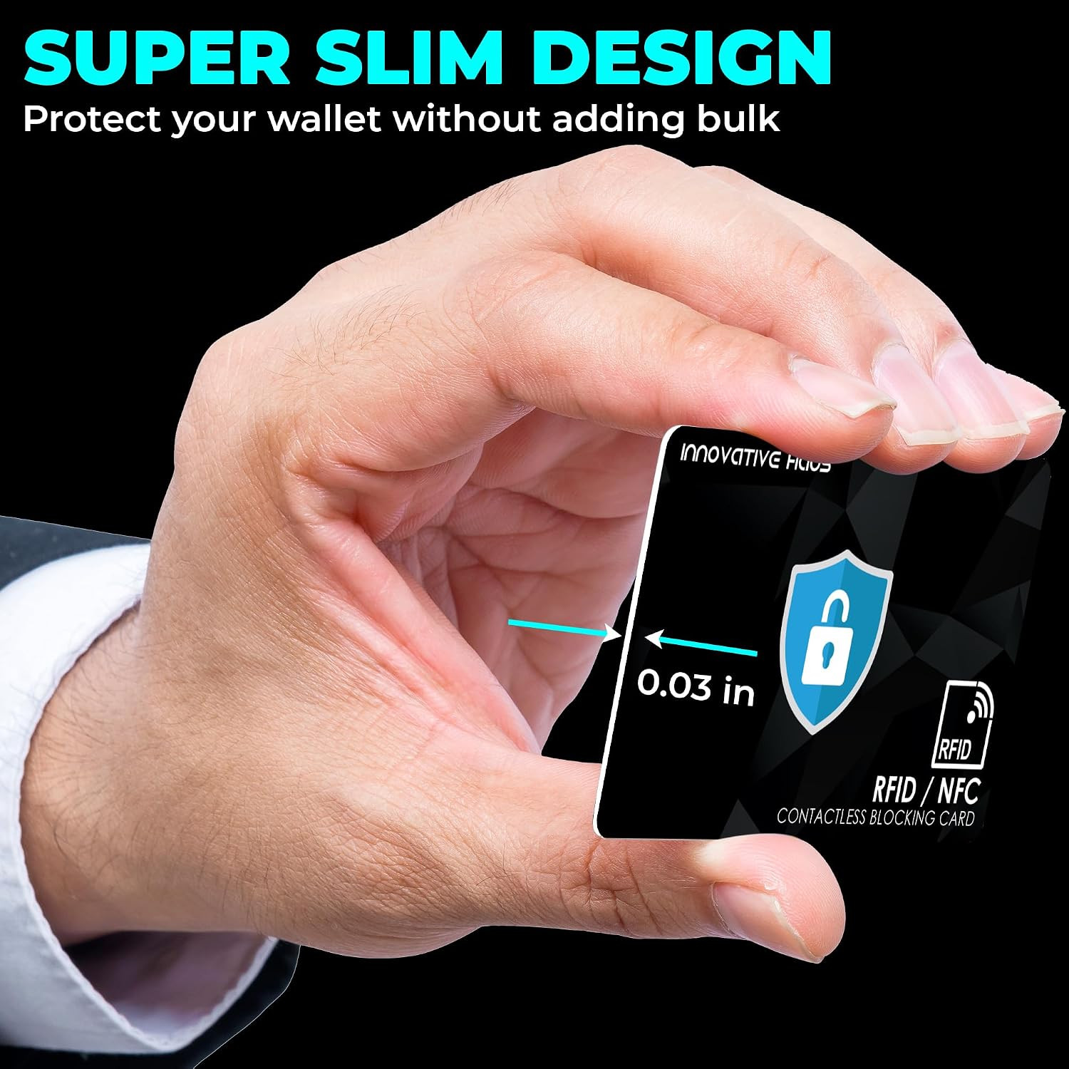 INNOVATIVE HAUS RFID Blocking Card – Slim RFID Blocker and NFC Contactless Debit