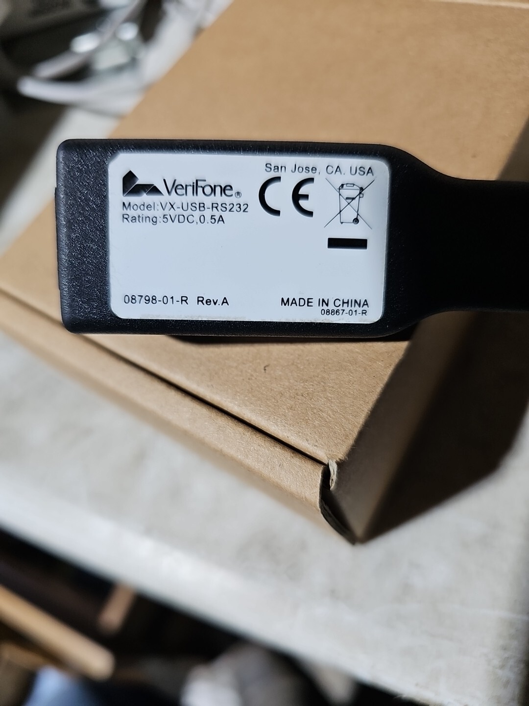 VERIFONE USB TO RS232 DONGLE P/N 08798-01. #z18