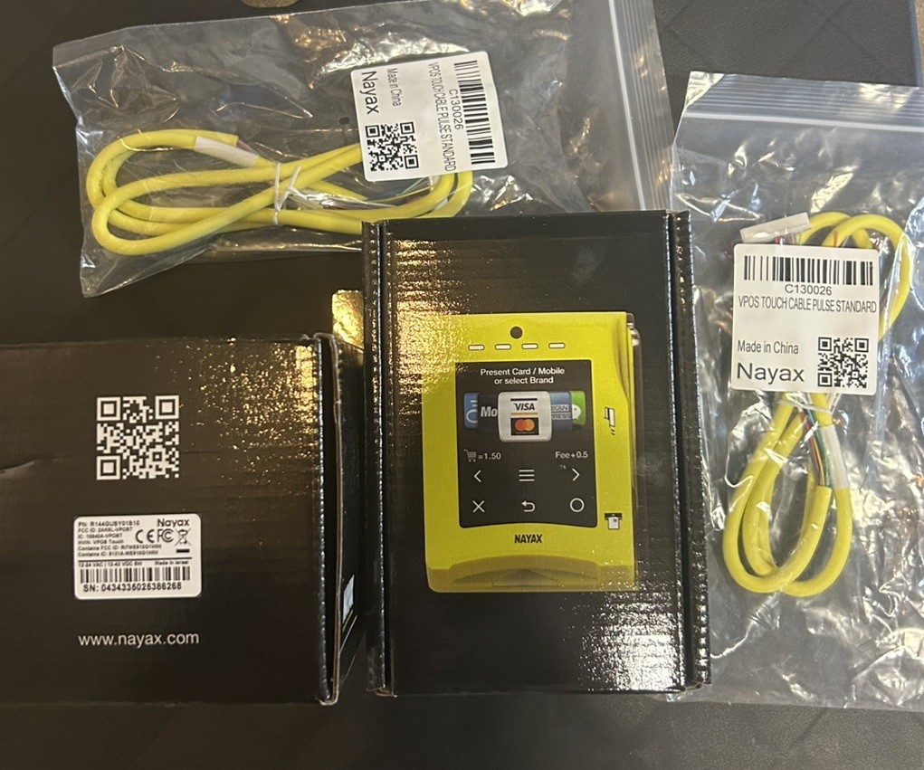 Arcade Nayax VPOS Touch Credit Card Brand New in Box BNIB + Pulse harness