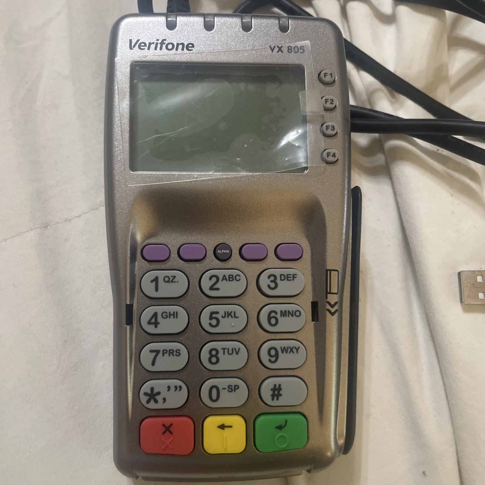 New Verifone VX-805 Pin Pad Card Reader 160mb Keypad & Cables