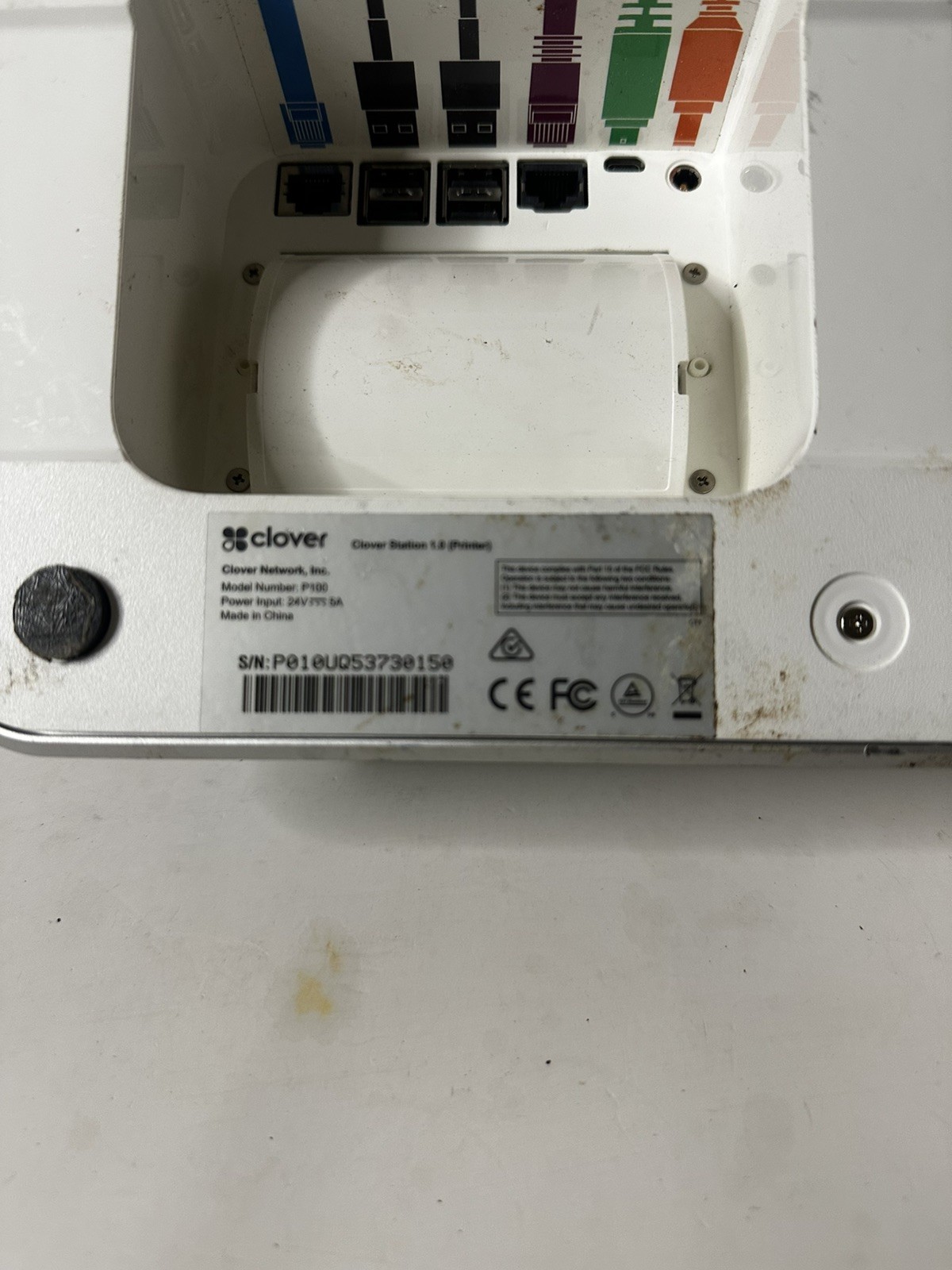 Clover Station 1.0 Printer (P100) / POWER SUPPLY NOT INCLUDED. Make An Offer.