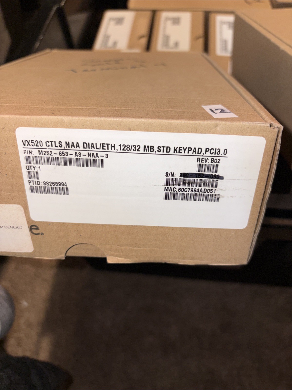 VeriFone VX 520 CTLS M252-653-A3-NAA-3