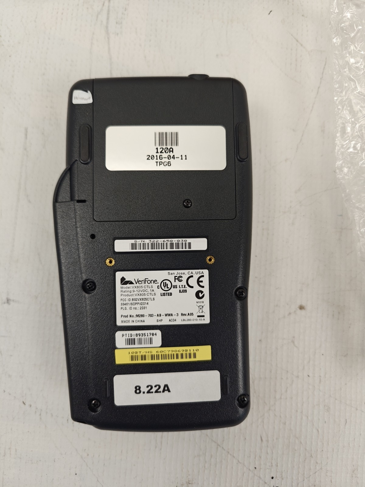 VeriFone VX805 PIN Pad with EMV Chip Reader VX 805