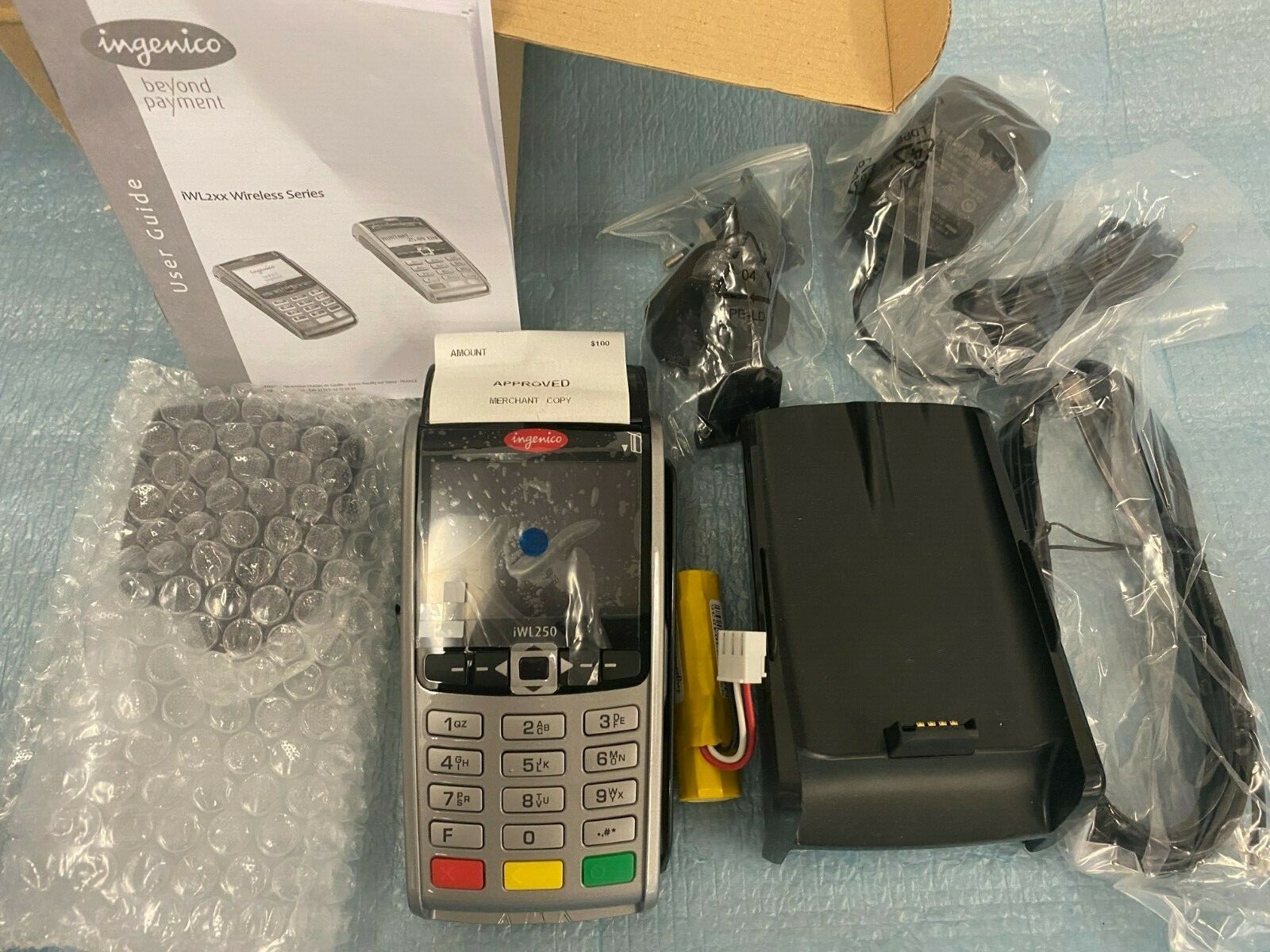 Ingenico iWL250 Wireless Credit Card Payment Terminal with IWL200 charging stand
