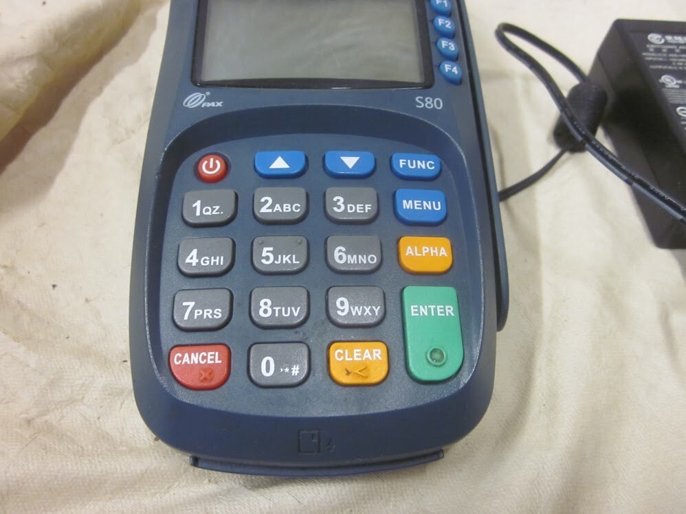 PAX S80 EMV NFC Credit Card Terminal Machine with Power – AS-IS PARTS/REPAIR