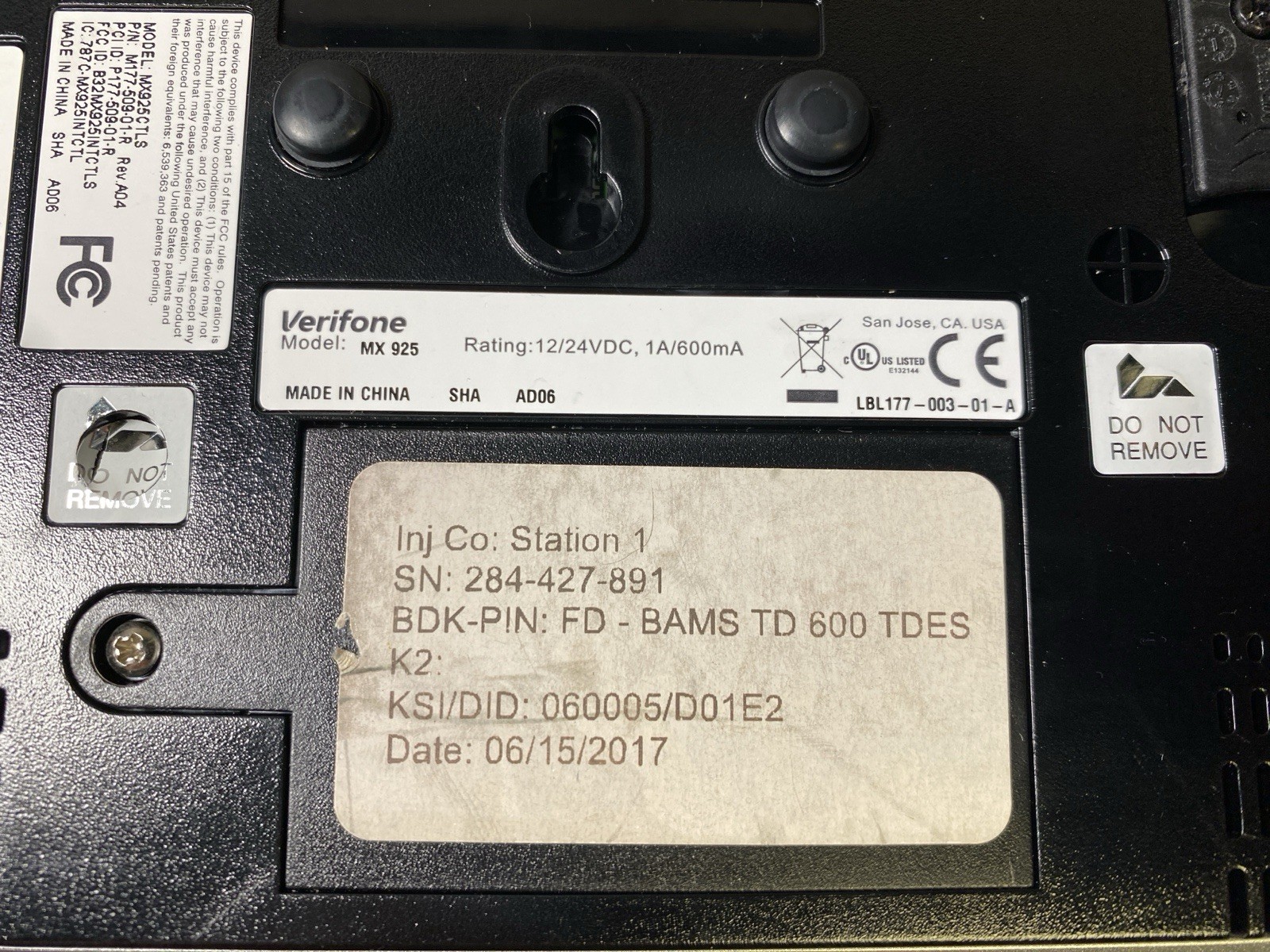Verifone M177-509-01-R MX 925 PCI 3x Payment Terminal