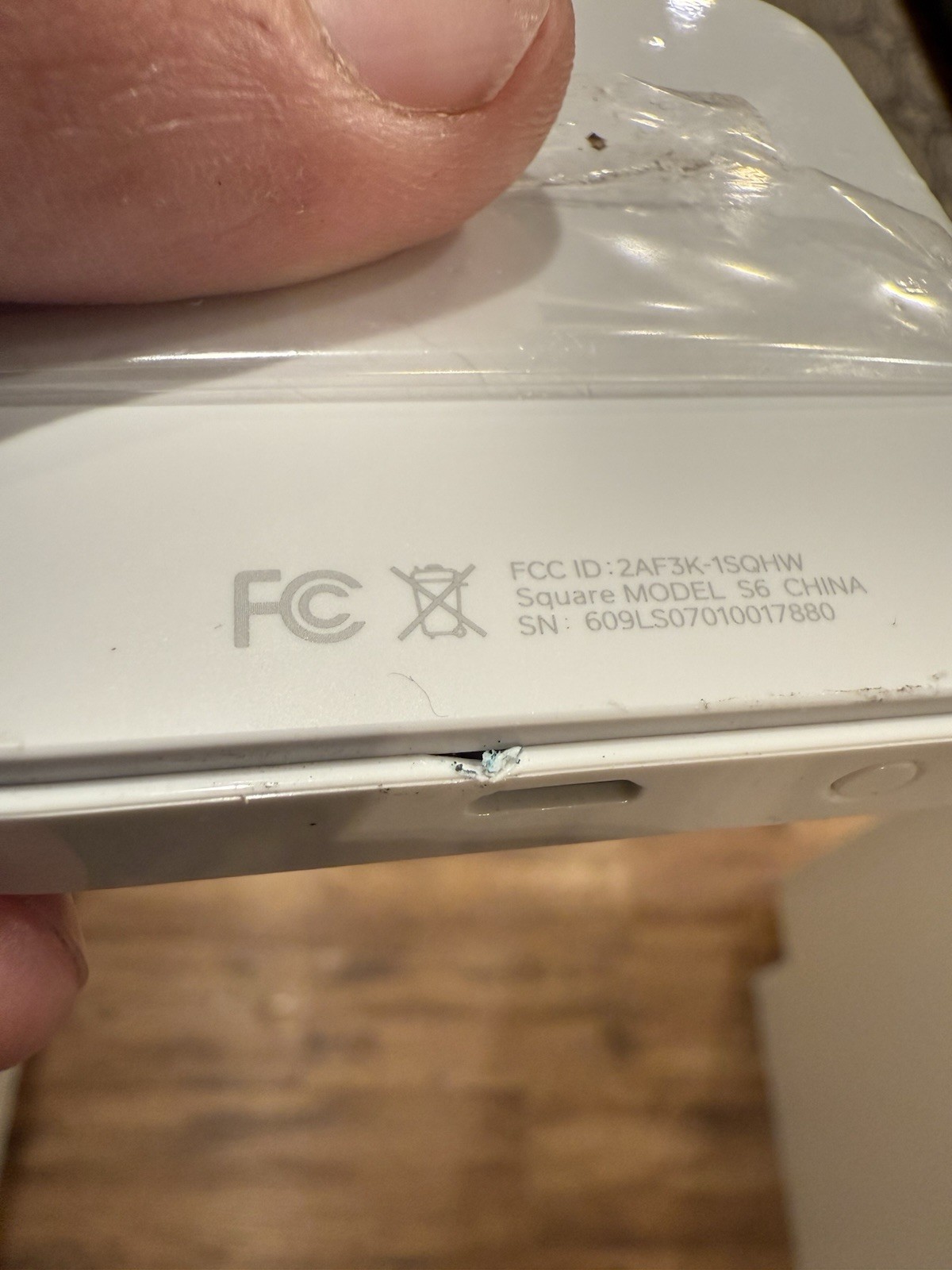 Square Contactless Credit Card Chip Reader Model S6 – White – No Cord No Box