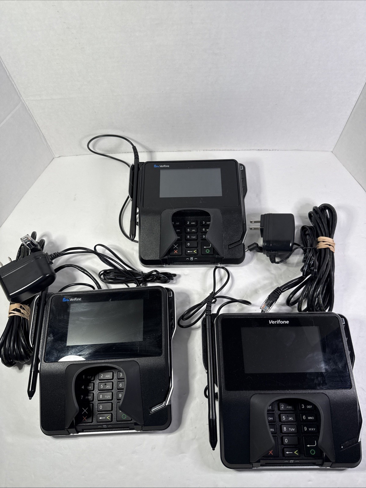 LOT OF 3 VeriFone MX 915 Credit Card Pinpad Payment Terminal MX900-02 For Parts
