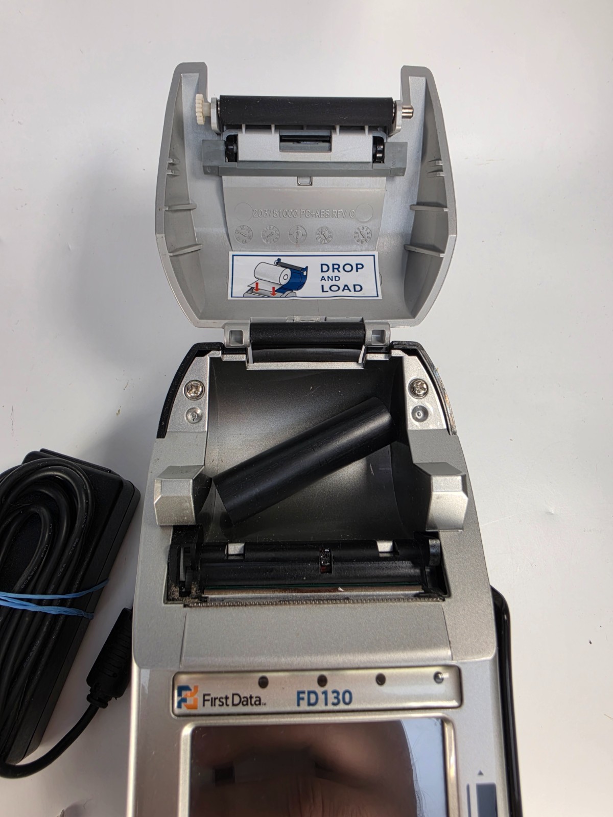 First Data FD130 Credit Card Terminal EMV NFC Dial/IP w/ Power Supply Tested