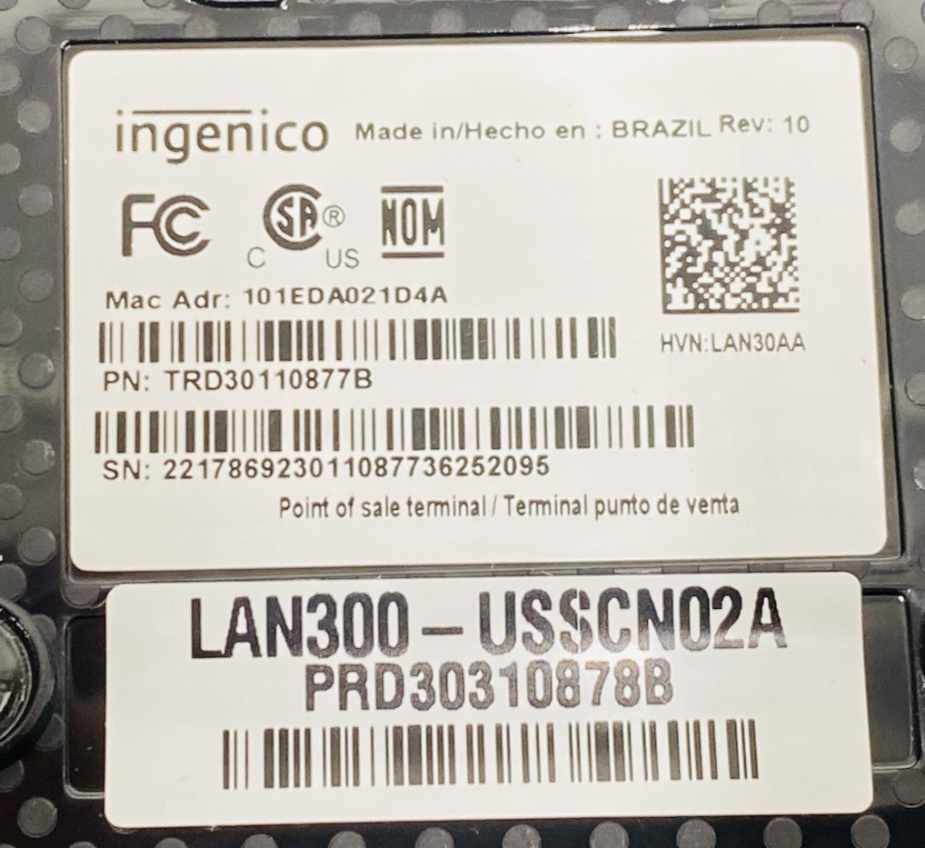 LOT OF 3 – OPEN BOX – ingenico lane 3000 LAN300-USSCN02A / MACHINES ONLY