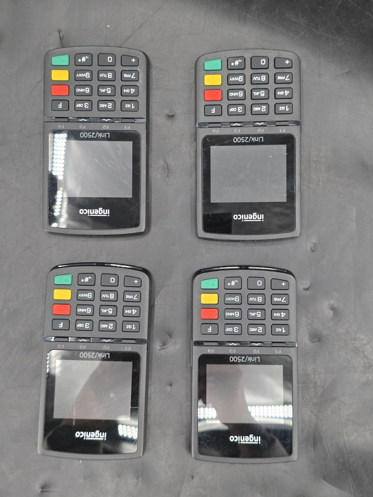 Lot of 4 Ingenico Link 2500 POS Bluetooth USB Card Reader Terminal (UNTESTED)