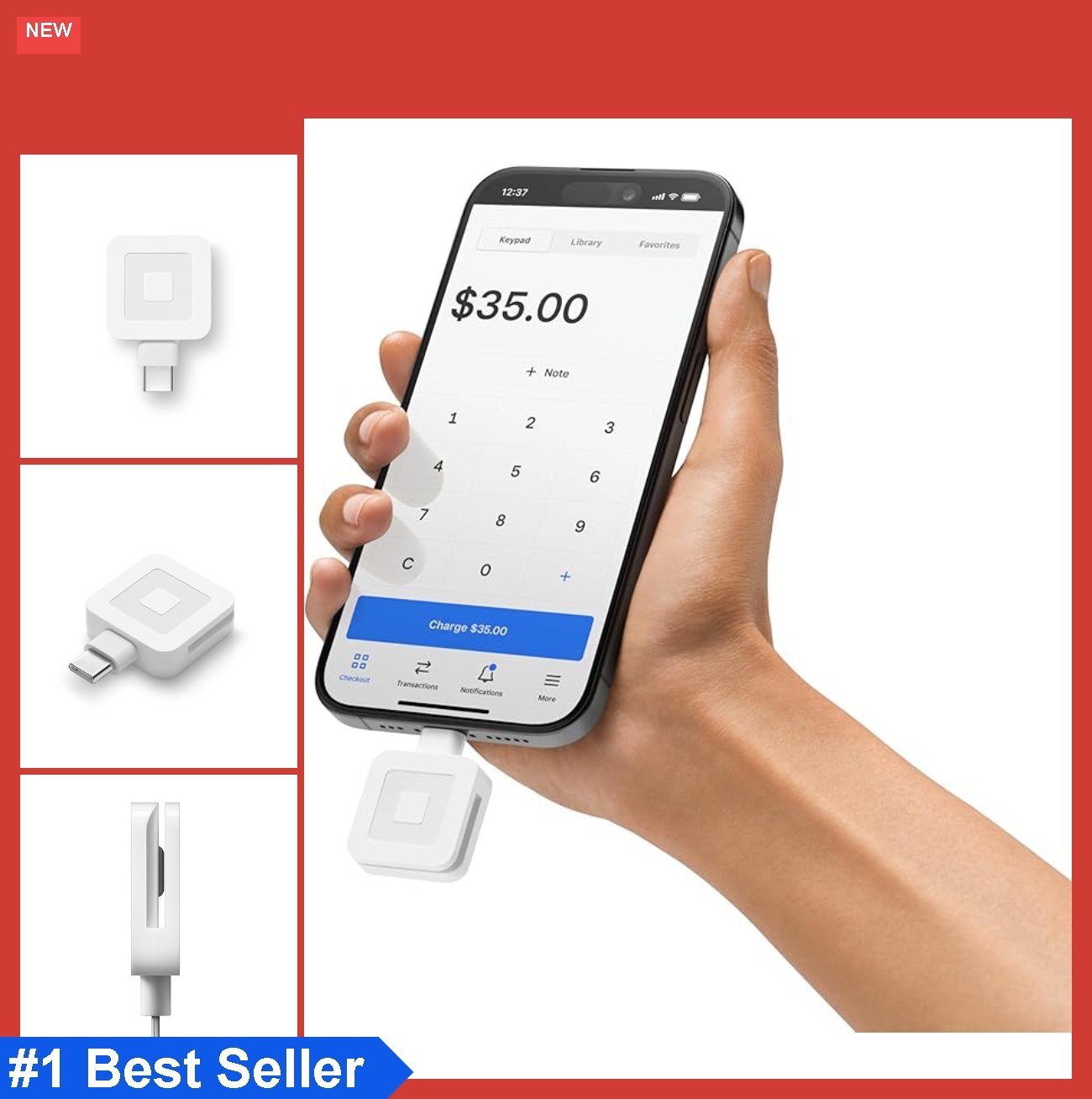 Credit Card Reader USB C Magstripe Mobile POS Payment Processing for Apple