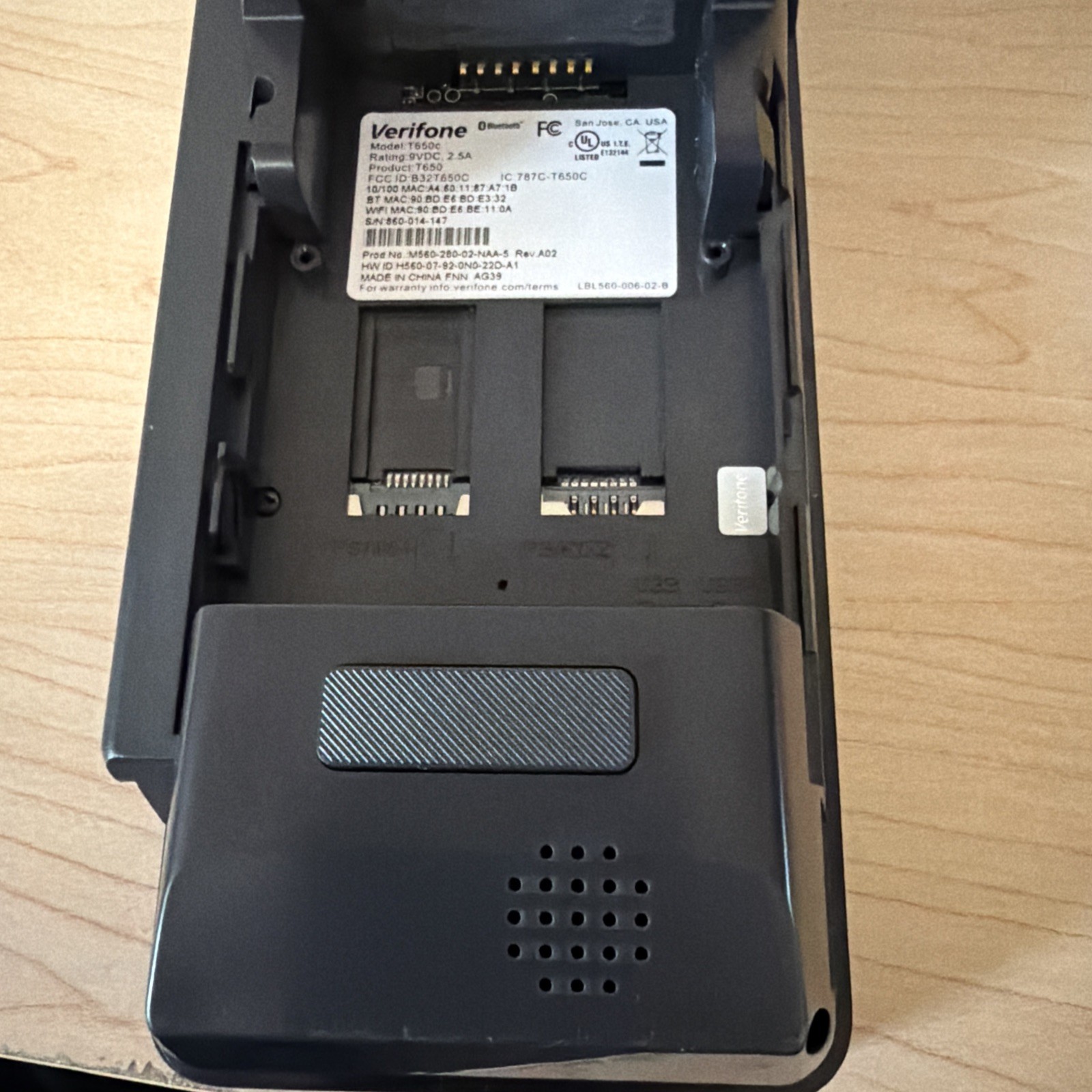 verifone T650c credit card terminal POS device
