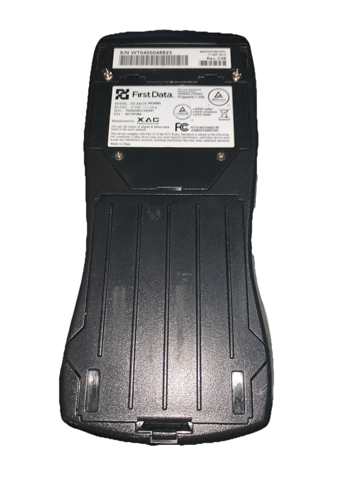 First DAT FD-400 GT Silver & Black Portable Touchscreen NFC Credit Card Terminal