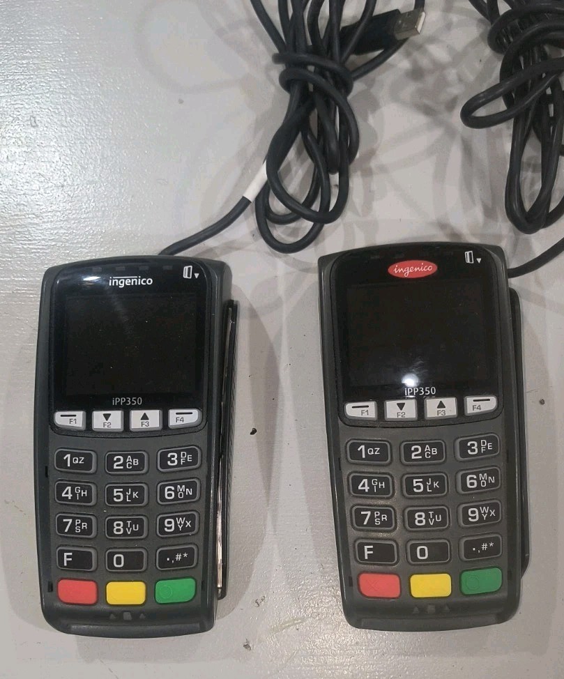 Ingenico iPP350-01T1305A Credit Card Reader Terminal POS Lot 2 Bundle