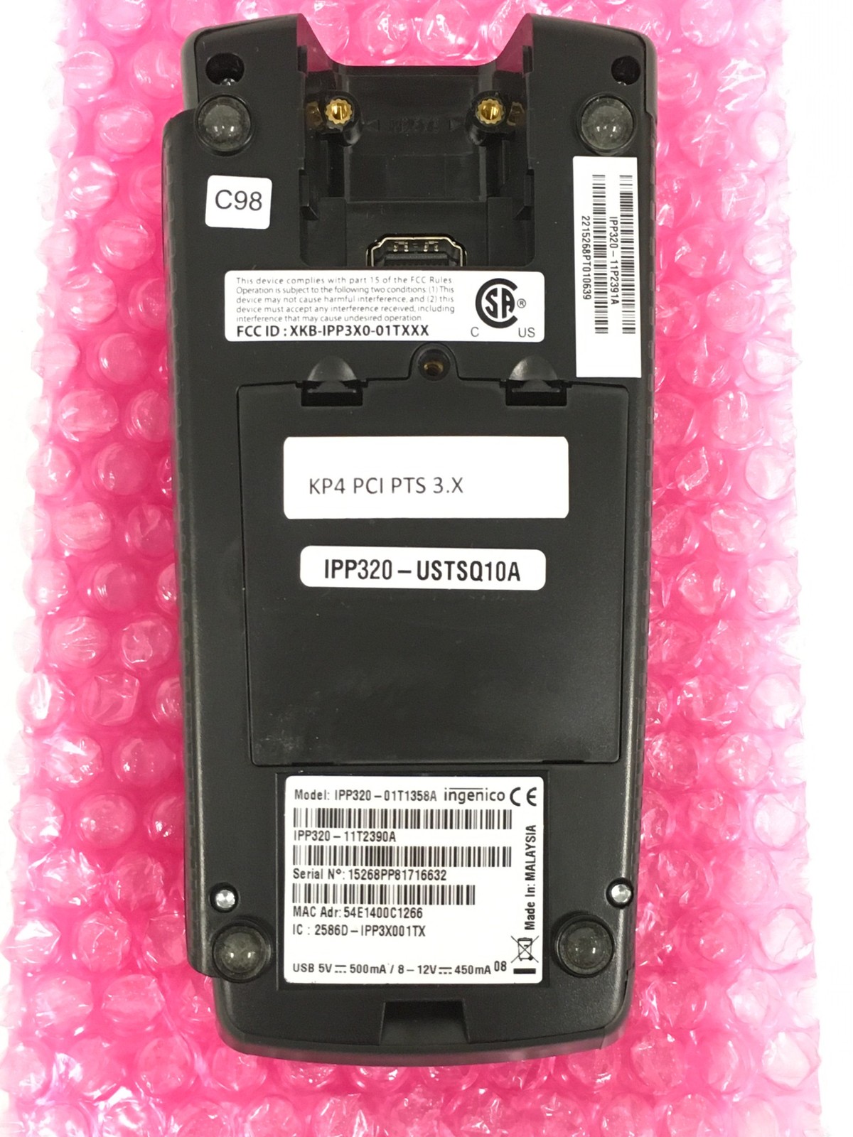 NEW Ingenico iPP320 Credit/Debit Card Reader Terminal IPP320-01T1358A, FREE SHIP