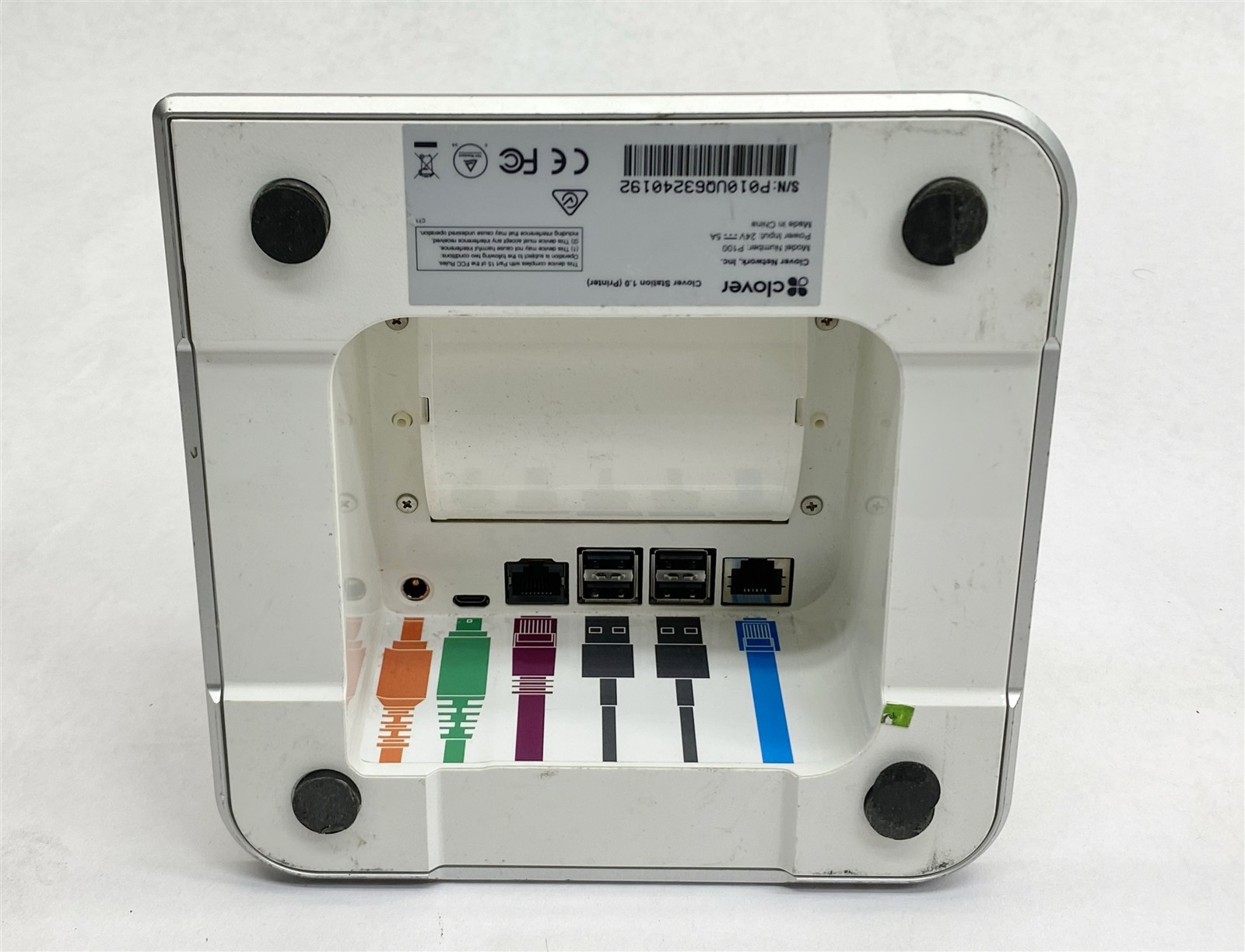 Clover Station 1.0 C100 POS Point of Sale System W/ Printer P100 & AC Adapter