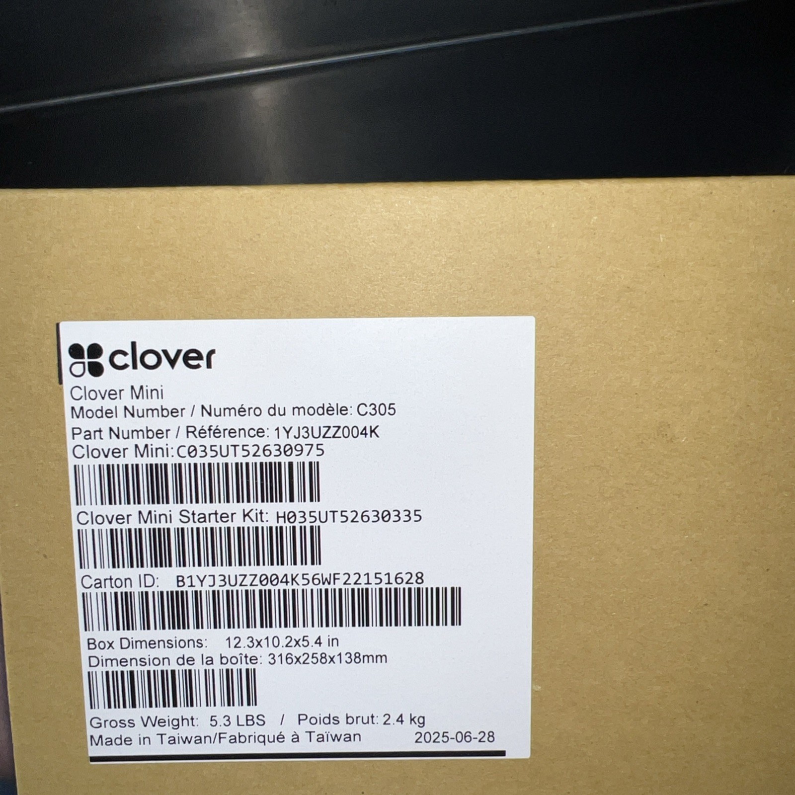 Clover Mini C305 POS System