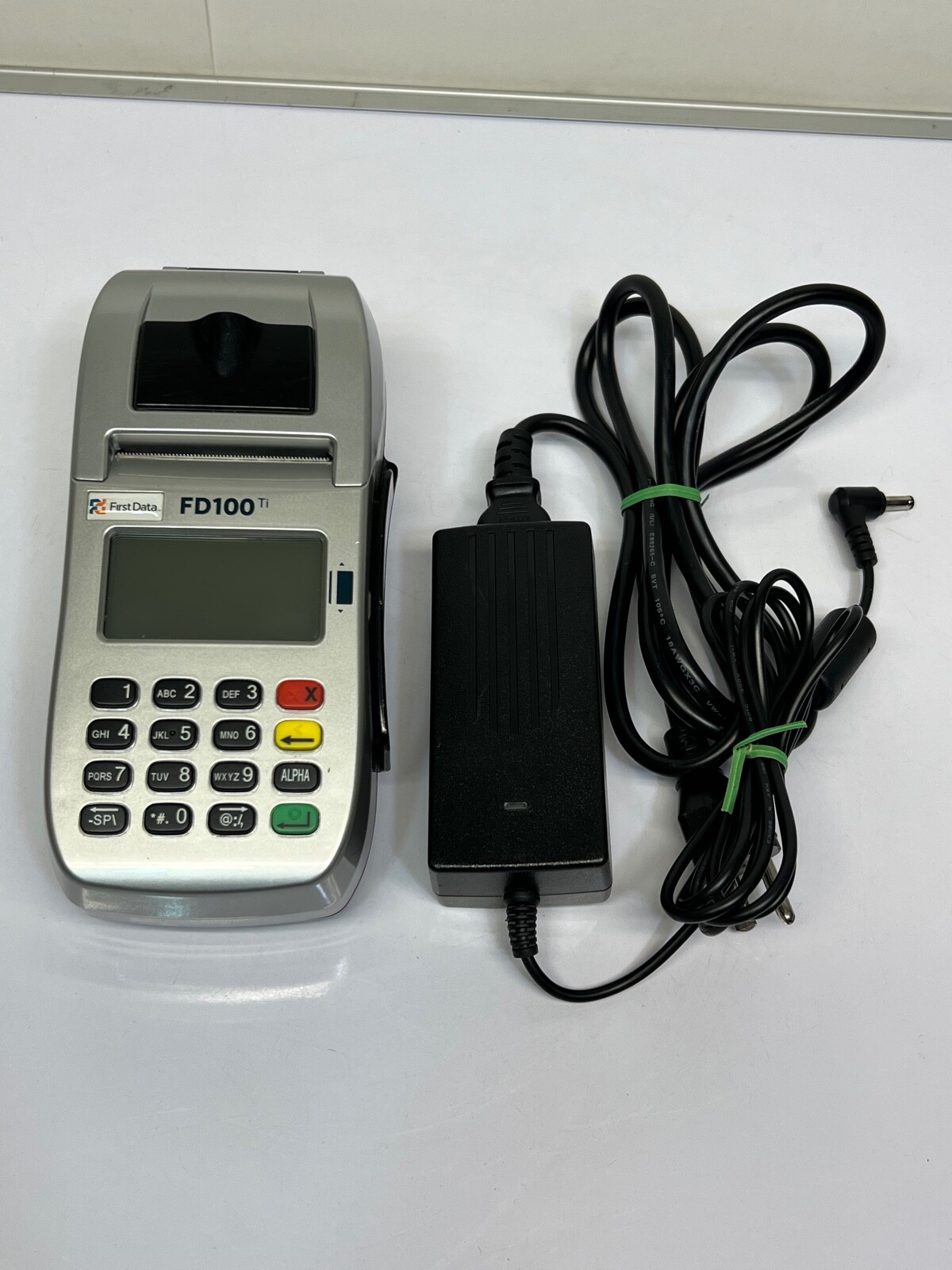 First Data FD100ti Silver Credit Card Terminal – Power cord