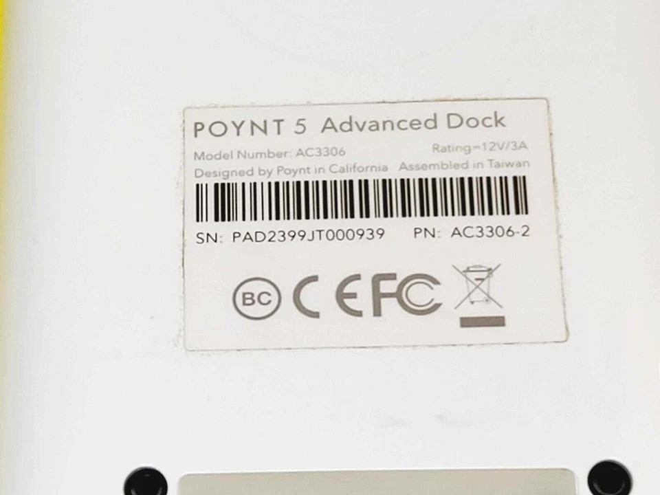 POYNT 5 ADVANCED DOCK AC3306 CASE POWER SLEEVE FOR SMART TERMINAL CREDIT CARD