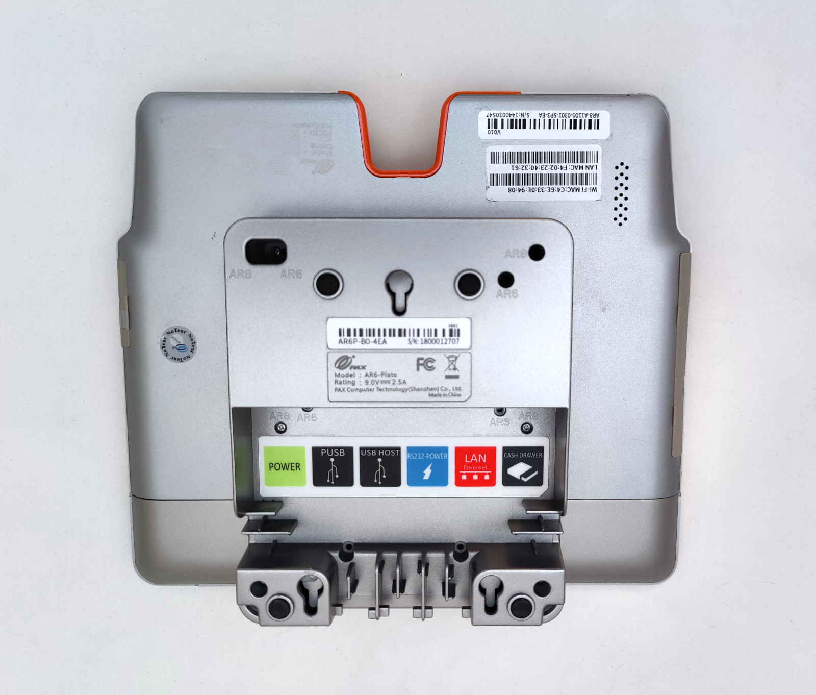 PAX Aries 8 Payment Terminal with AR6P-B0-4EA and Mount