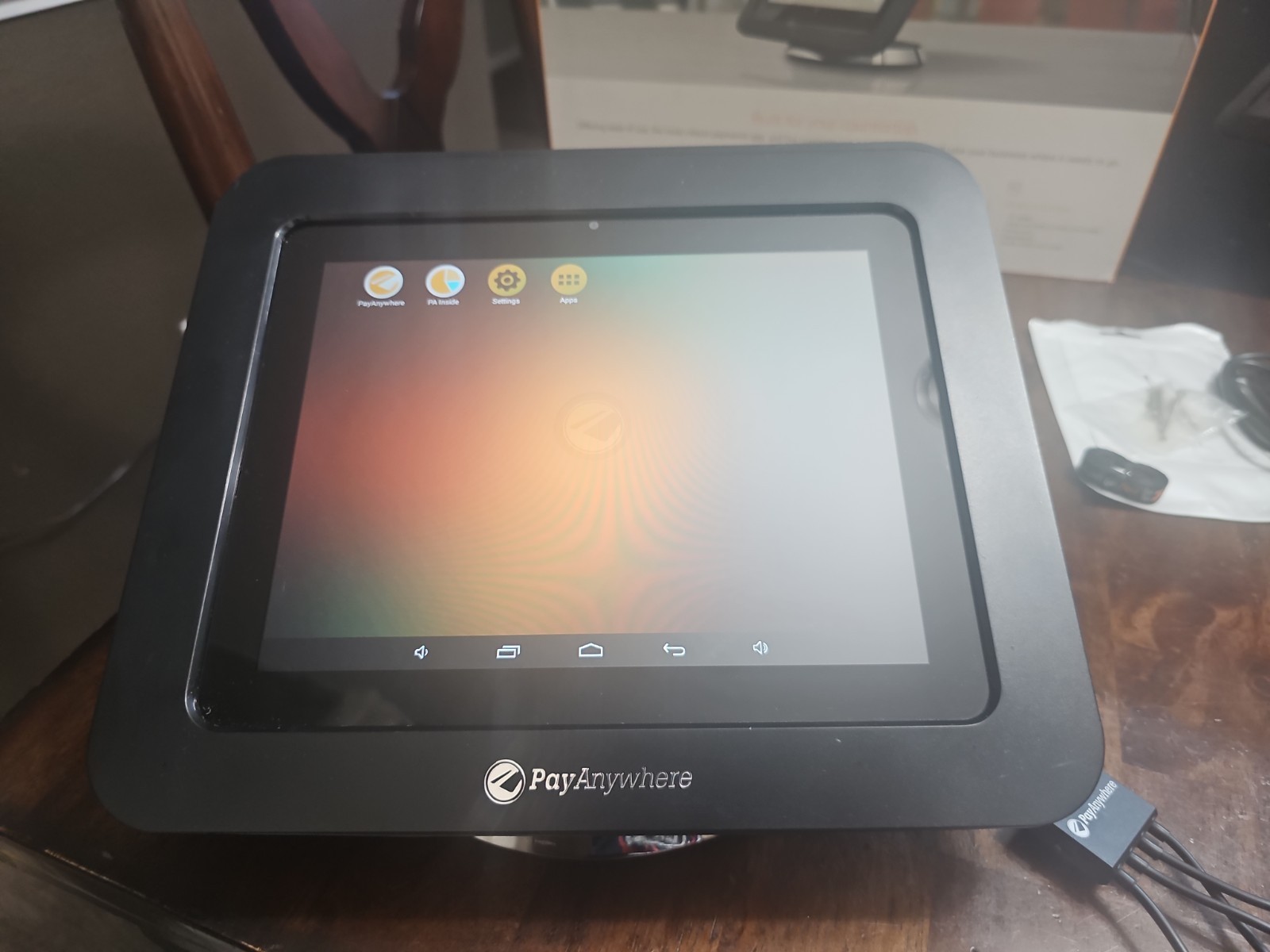 PayAnywhere 10″ POS Tablet Stand Credit Card Reader Terminal Complete Tested