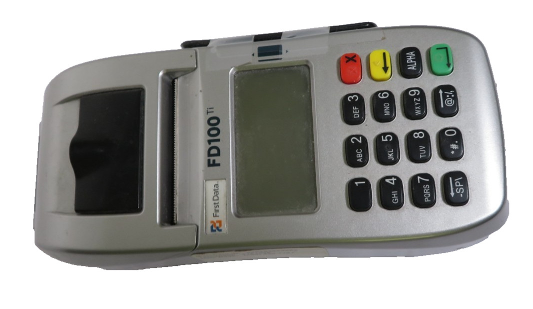 First Data FD100Ti Credit Card Terminal POS Machine Printer untested NO CHARGER