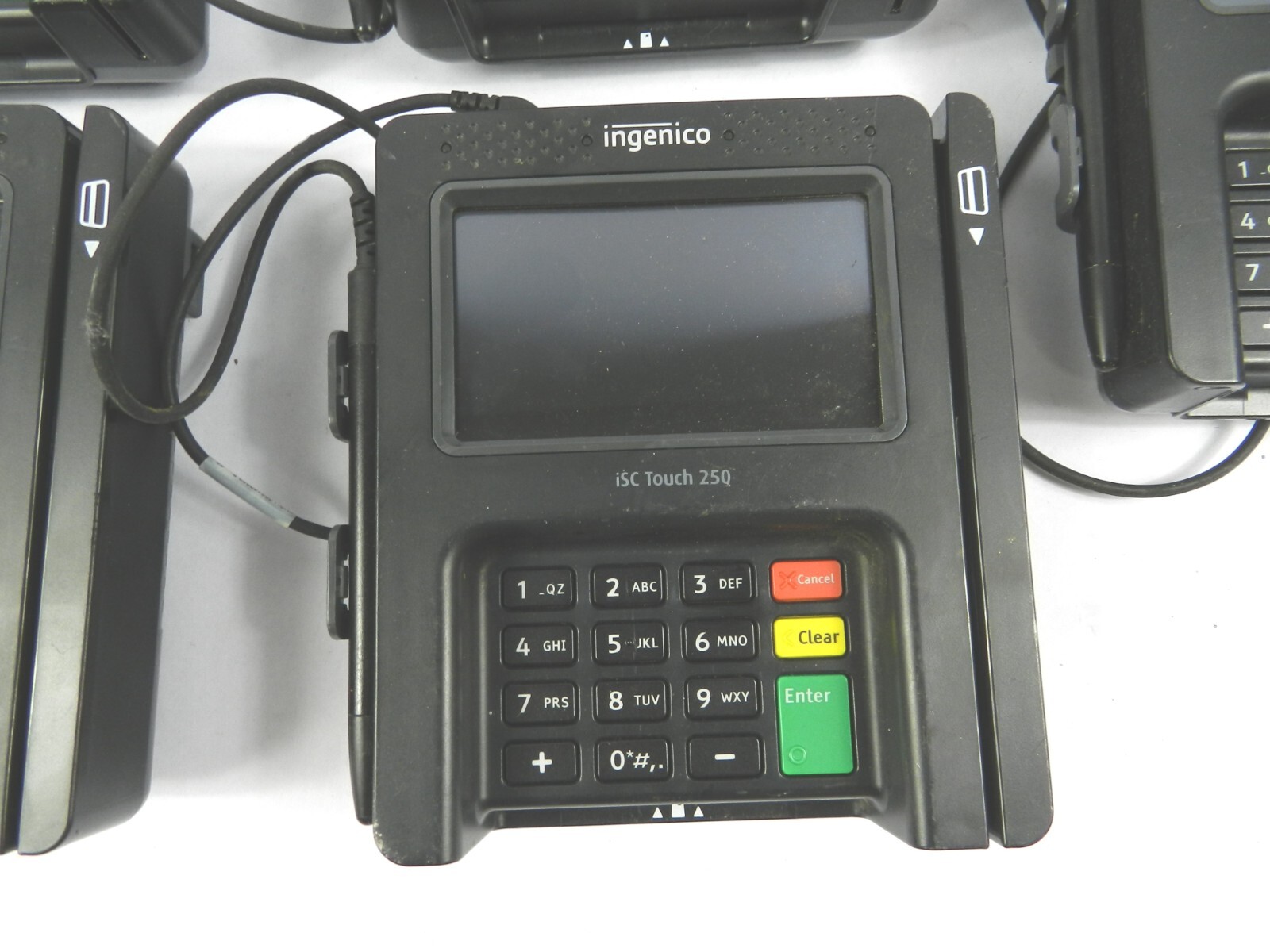 LOT (5) Ingenico ISC250-V4 iSC Touch 250 Card Readers w 5 Pens Black WORKS C321