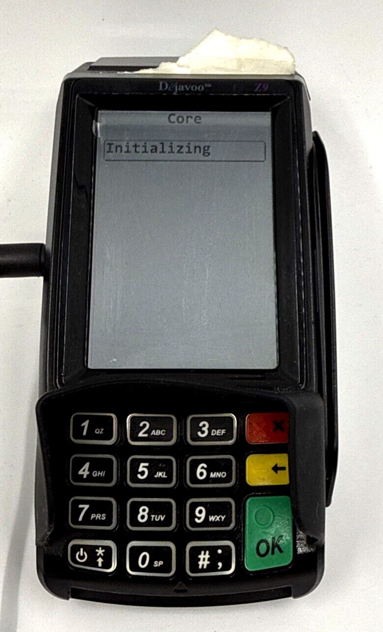 Dejavoo Z9 3.5″ VEGA3000 LCD POS Credit Card Terminal w/ No Power Cord/Tested