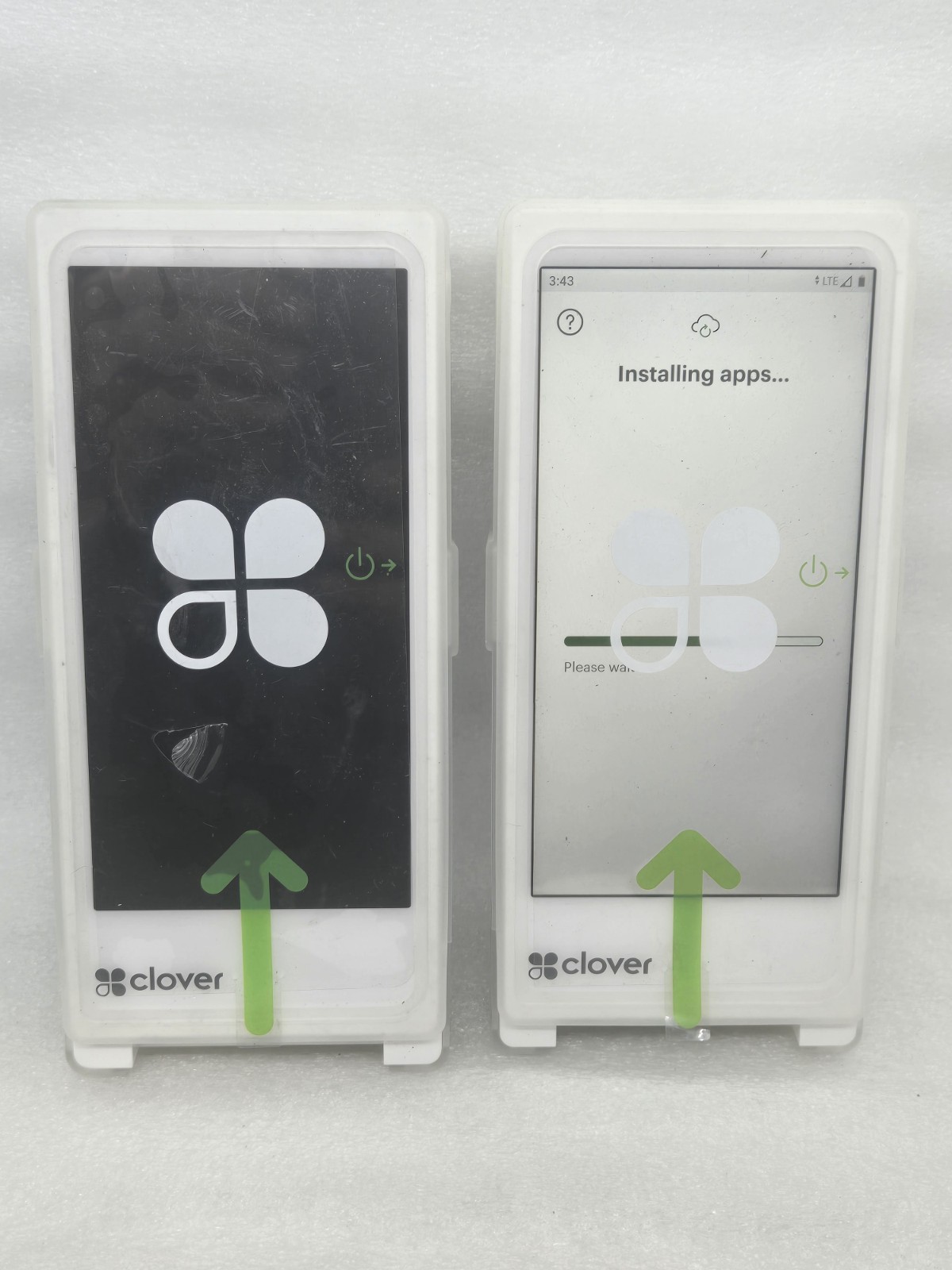 [LOT OF 2] Clover Flex 3 C405 Handheld POS System FOR PARTS FAST FREE SHIPPING a