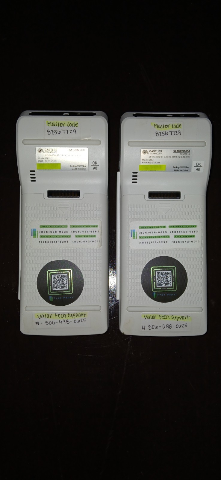 2 VALOR VL 550 PAYTECH ANDROID POS – USED WITH BOX
