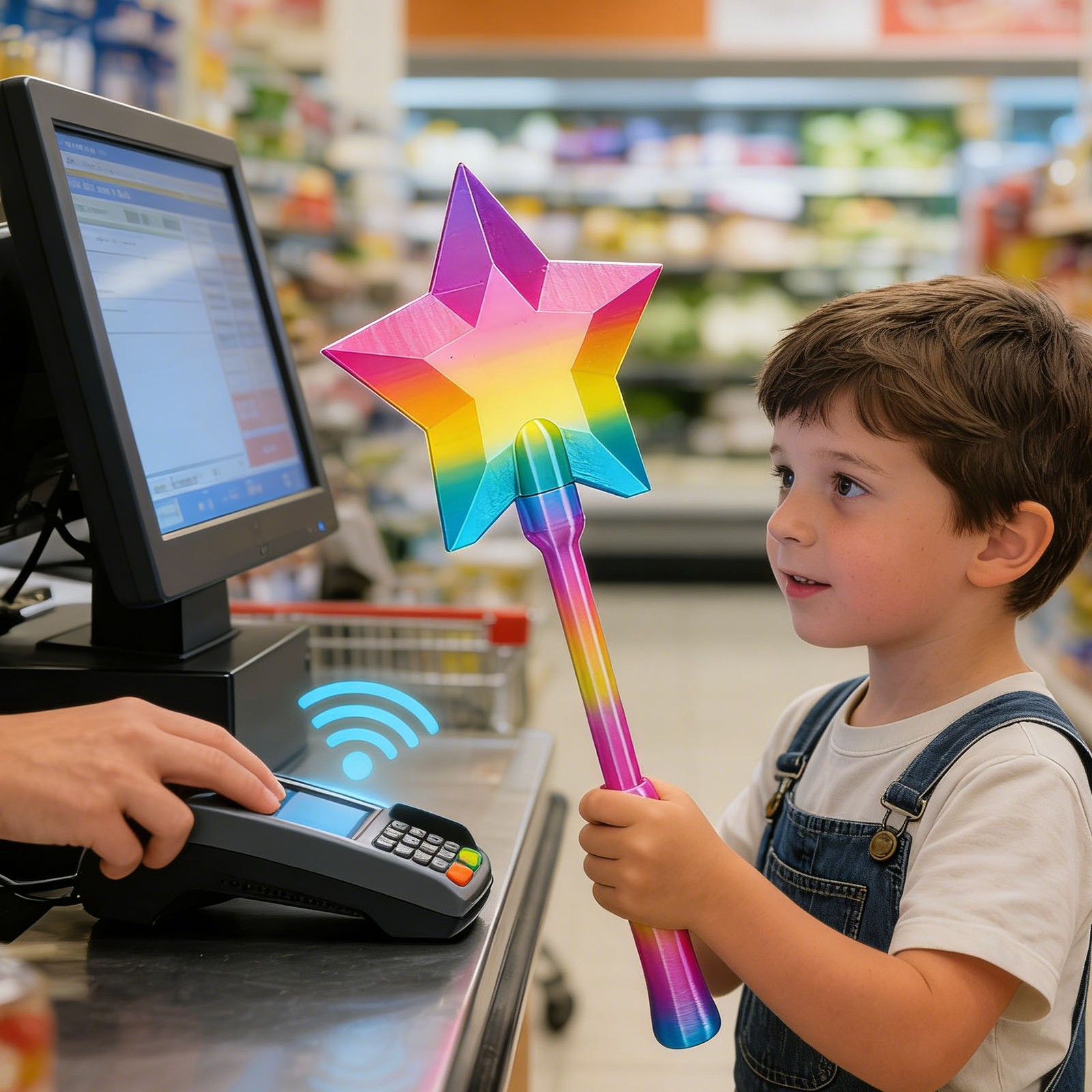 2-3D Printed Credit Card Wand Tap To Play Fairy Credit Card Holder Style 2