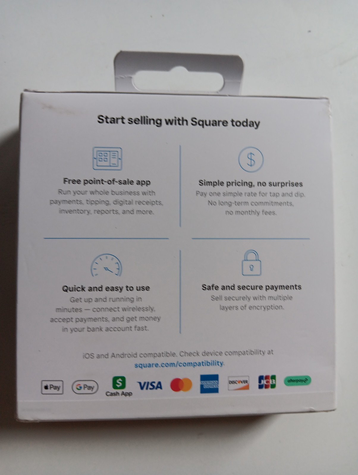 Square A-SKU-0792 Credit Card Reader Contactless Chip Machine 2nd Gen NEW SEALED