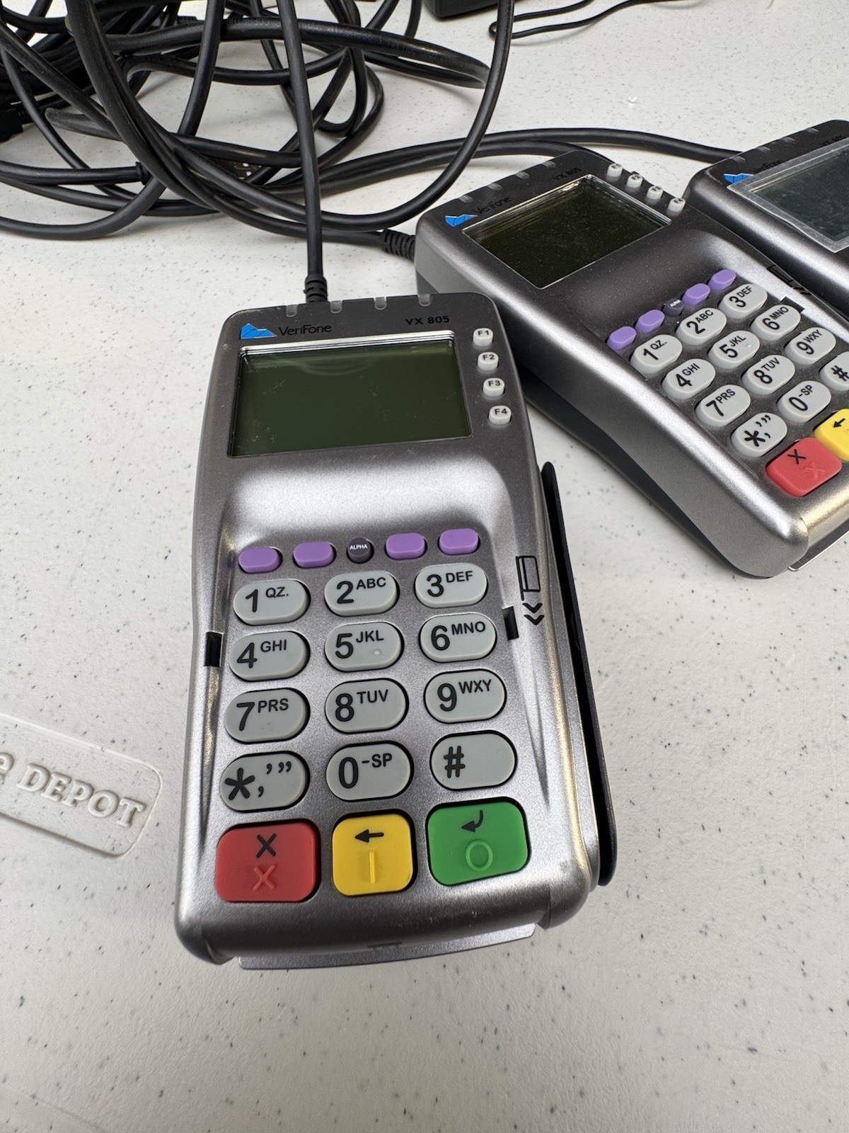 Lot of 2 Verifone VX 805 CTLS Credit Card Reader Slide & Chip Reader