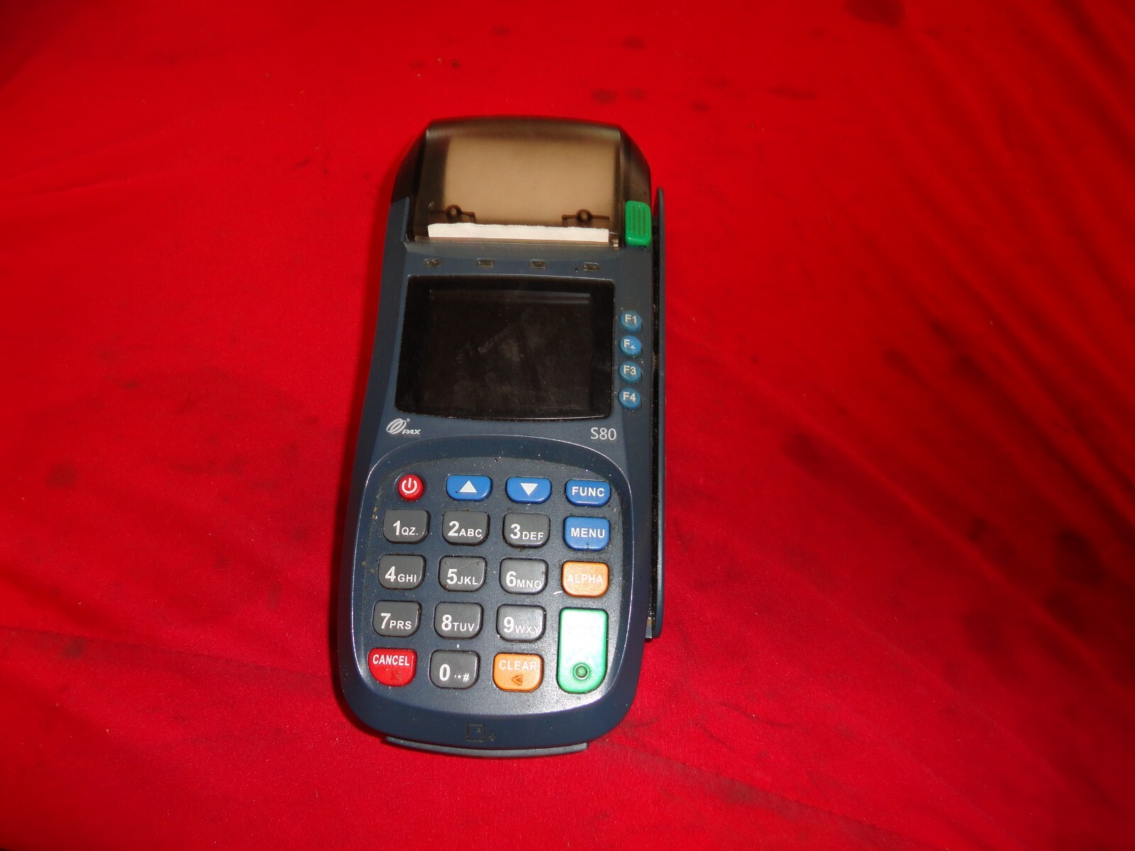 Pax S80 Credit EMV NVC Credit Card Machine NO power adapter TESTED WORKING
