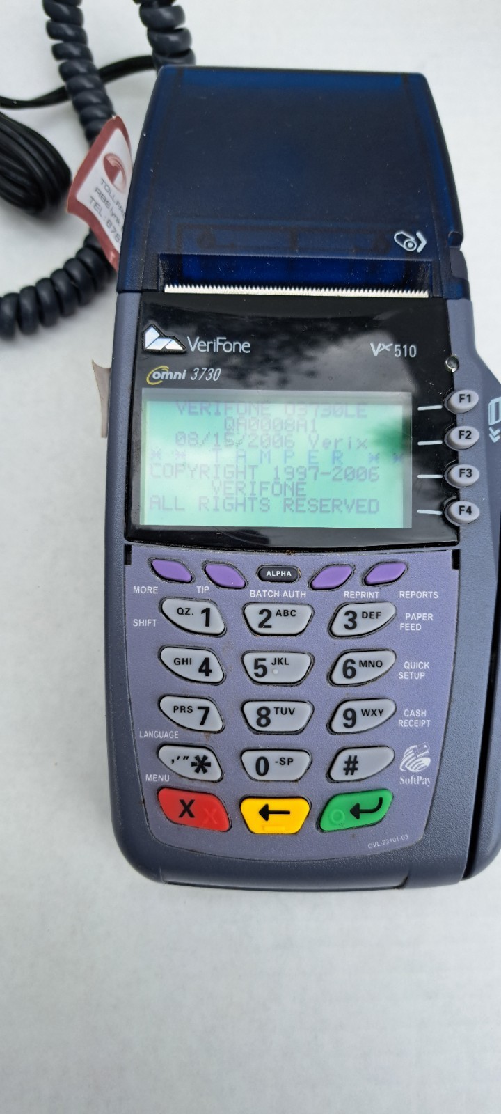 Verifone VX510 Omni 5100 Credit Card Reader Terminal W/ AC Adapter