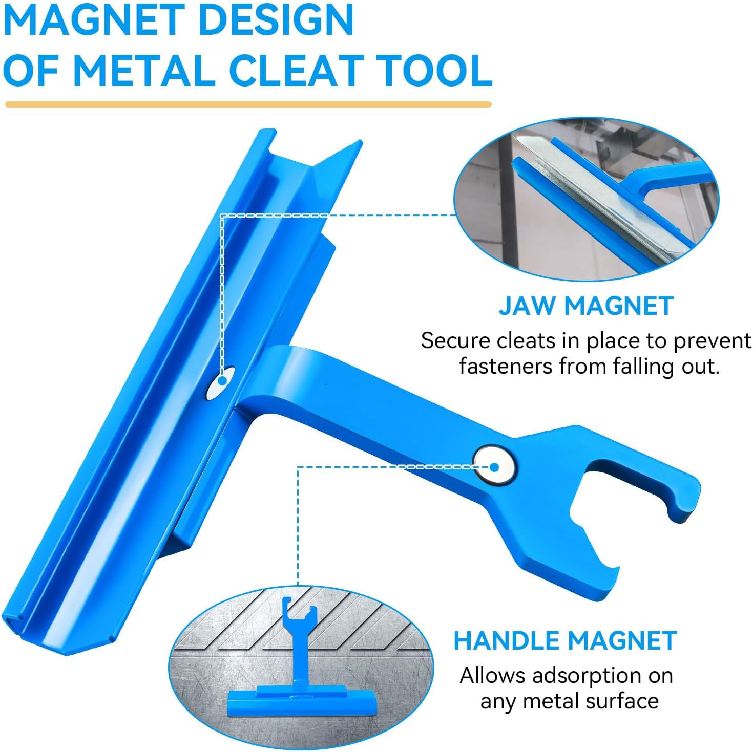 Magnetic TDC &TDF Clip, Hvac Duct Clip Cleat Tool for HVAC Ductwork | 4″ TDC Cli