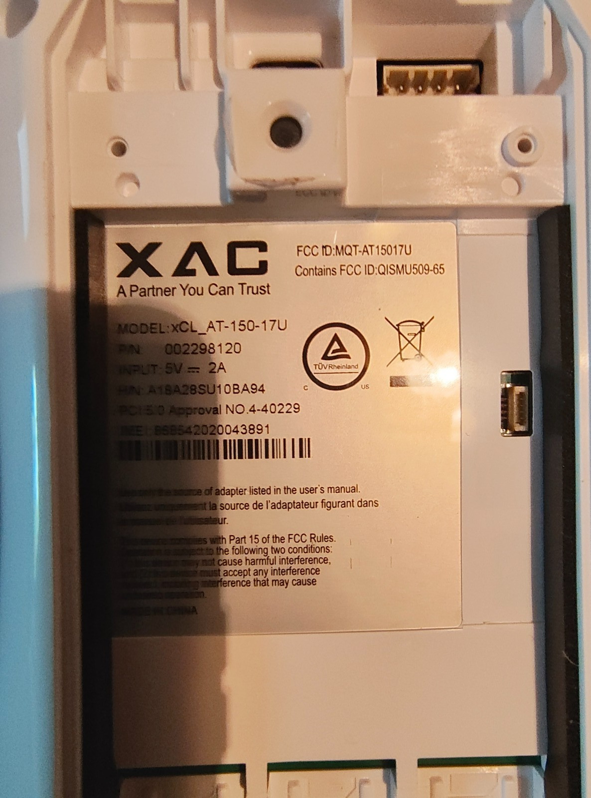XAC Payment Terminal xCL_AT-150U & XAC XC60 Power Dock Complete Set New Open Box